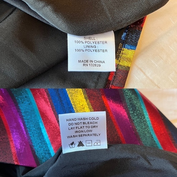 🥤 Lovers + Friends Frida Mini Dress Rainbow Metallic XXS Riverdale Wardrobe - Picture 13 of 16